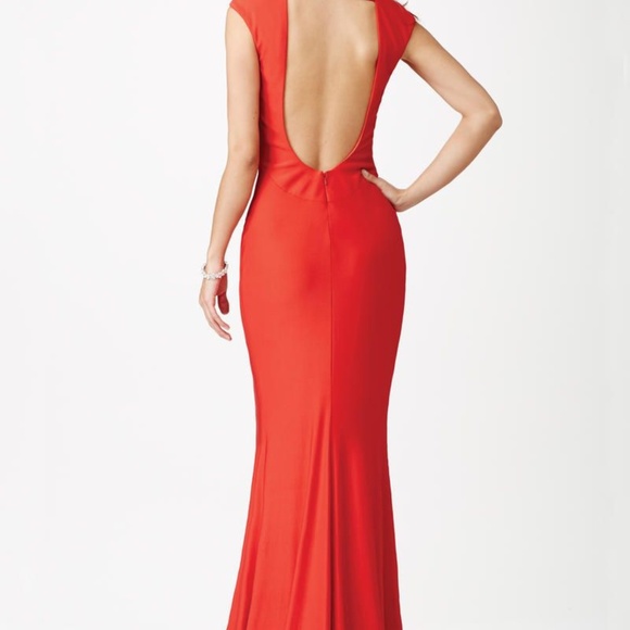 JVN by Jovani Red Evening Gown - Picture 2 of 8